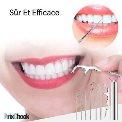 Ensemble de cure dents en aluminium