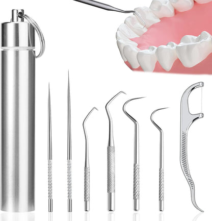 Ensemble de cure dents en aluminium